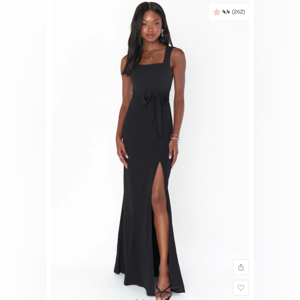 Show Me Your MuMu Black Sleeveless Square Neck Gown